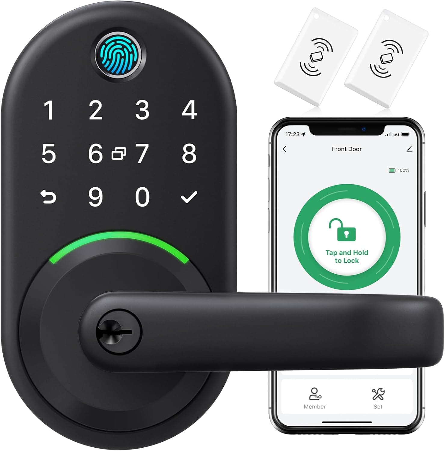 Yamiry Keypad Handle Lock with Fingerprint