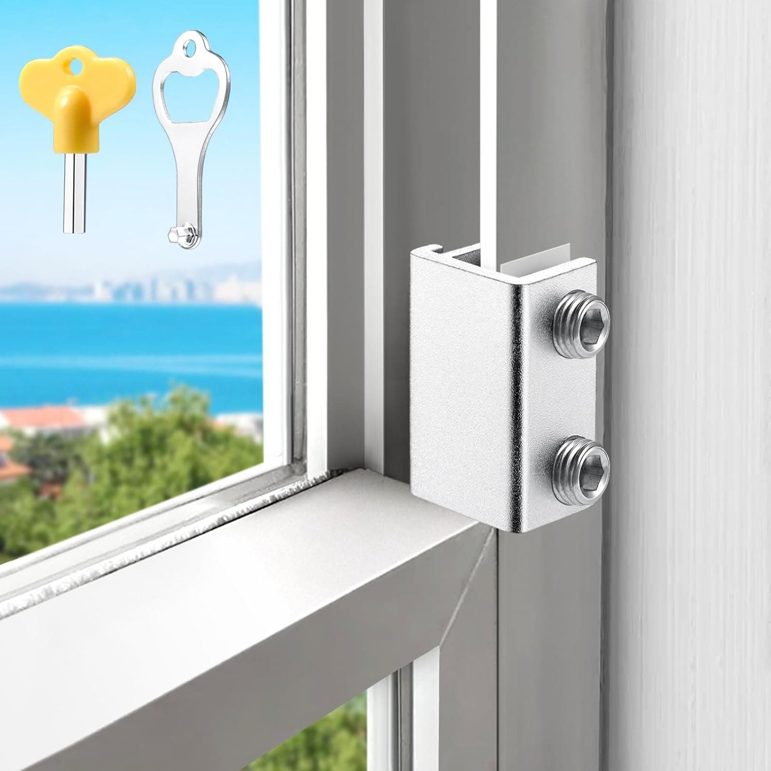 HYIEOU Sliding Window Locks with Key, 2 sets
