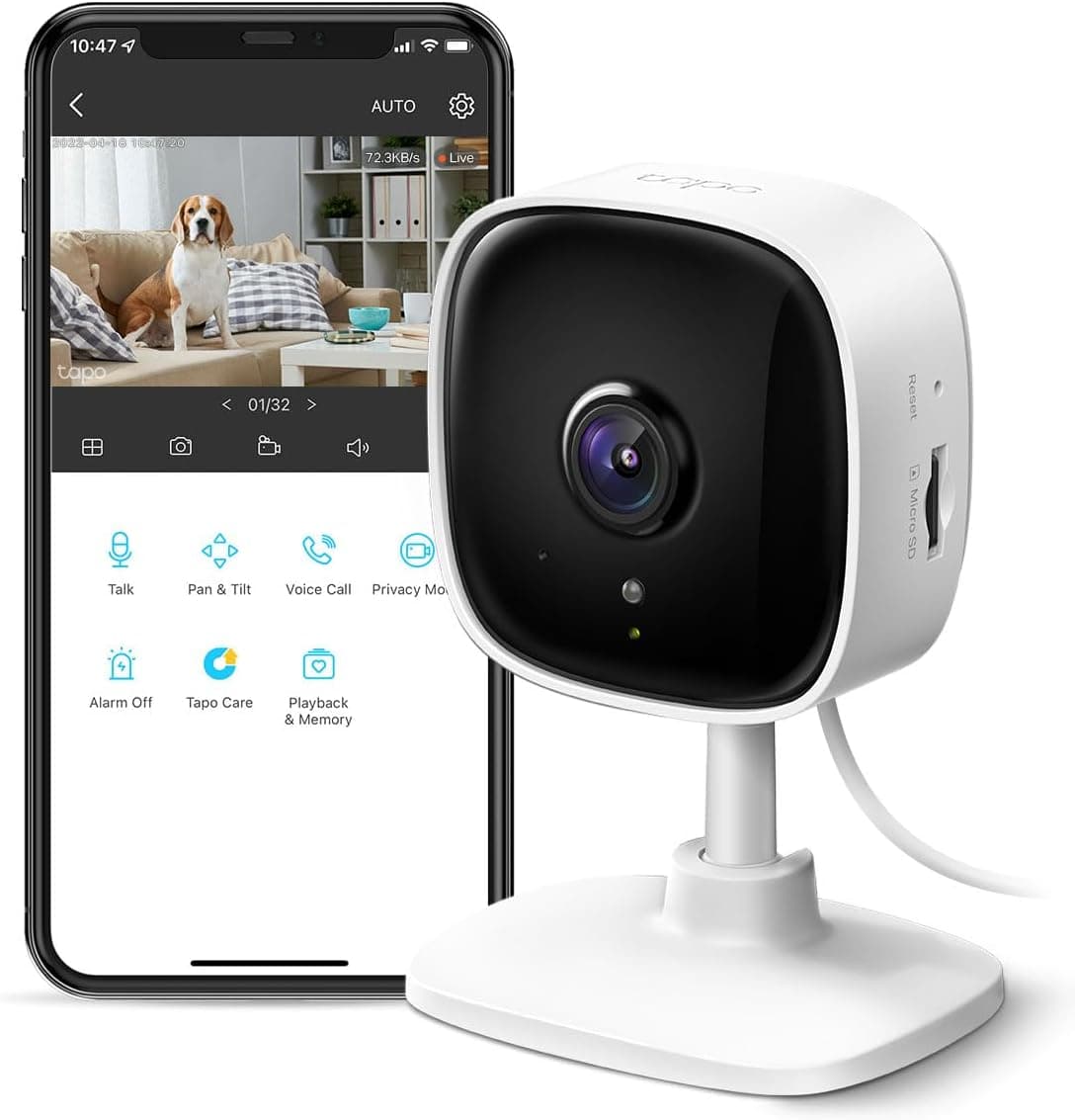 TP-Link Tapo C100 Indoor Camera, 1080p