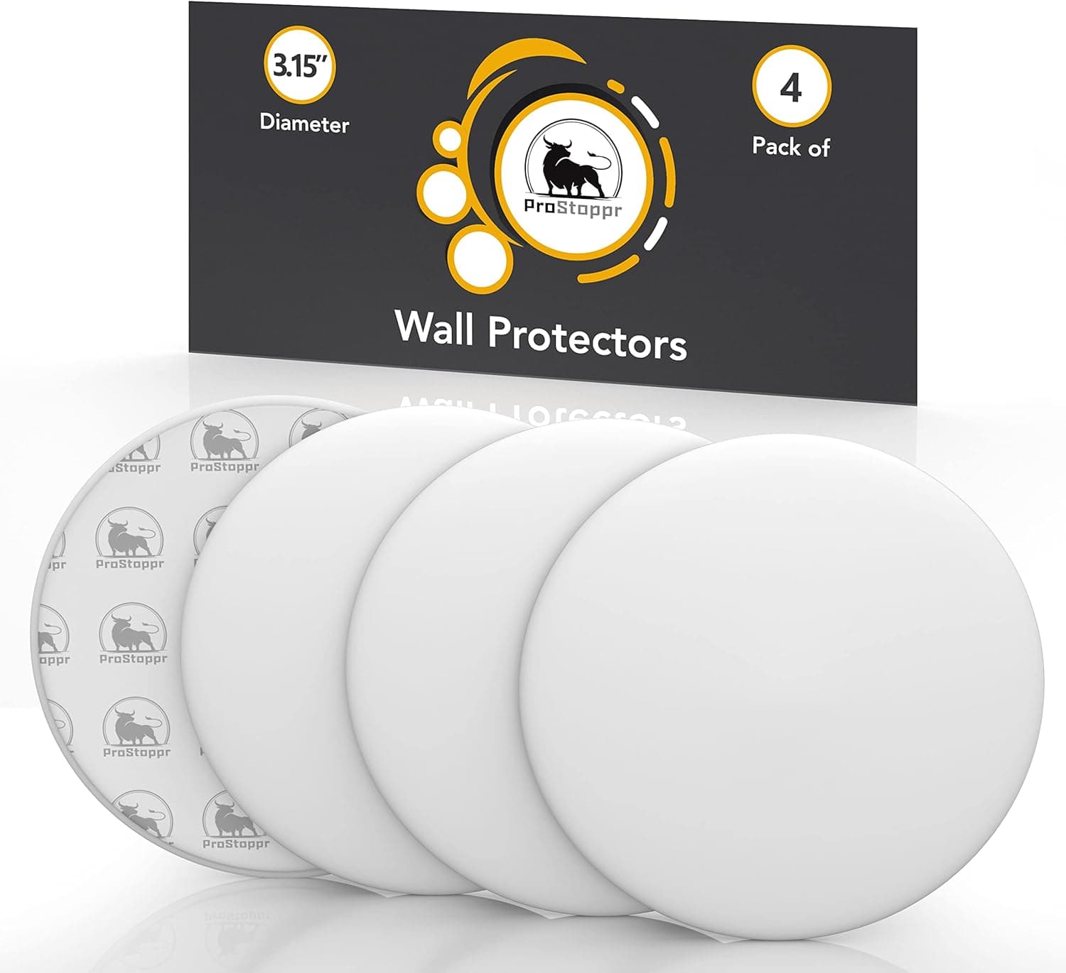 ProStoppr Wall Protectors, 3.15 in, 4-pack